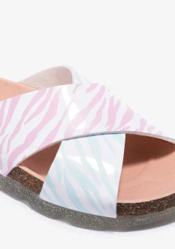 Sapatos De Menina-Conguitos Sandálias Zebra Bio Multicor De Menina P&B