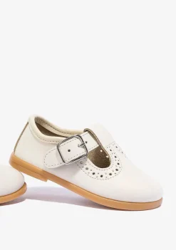 Sapatos De Cerimónia-Conguitos Sapatos Bebé Com Fivela Bege Napa