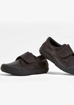 Sapatos De Menino-Conguitos Sapatos Escolares De Couro Lavavel Marrom Para Menino