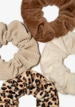 Todos Os Acessórios-Conguitos Scrunchies De Conjunto De Pele Cinza
