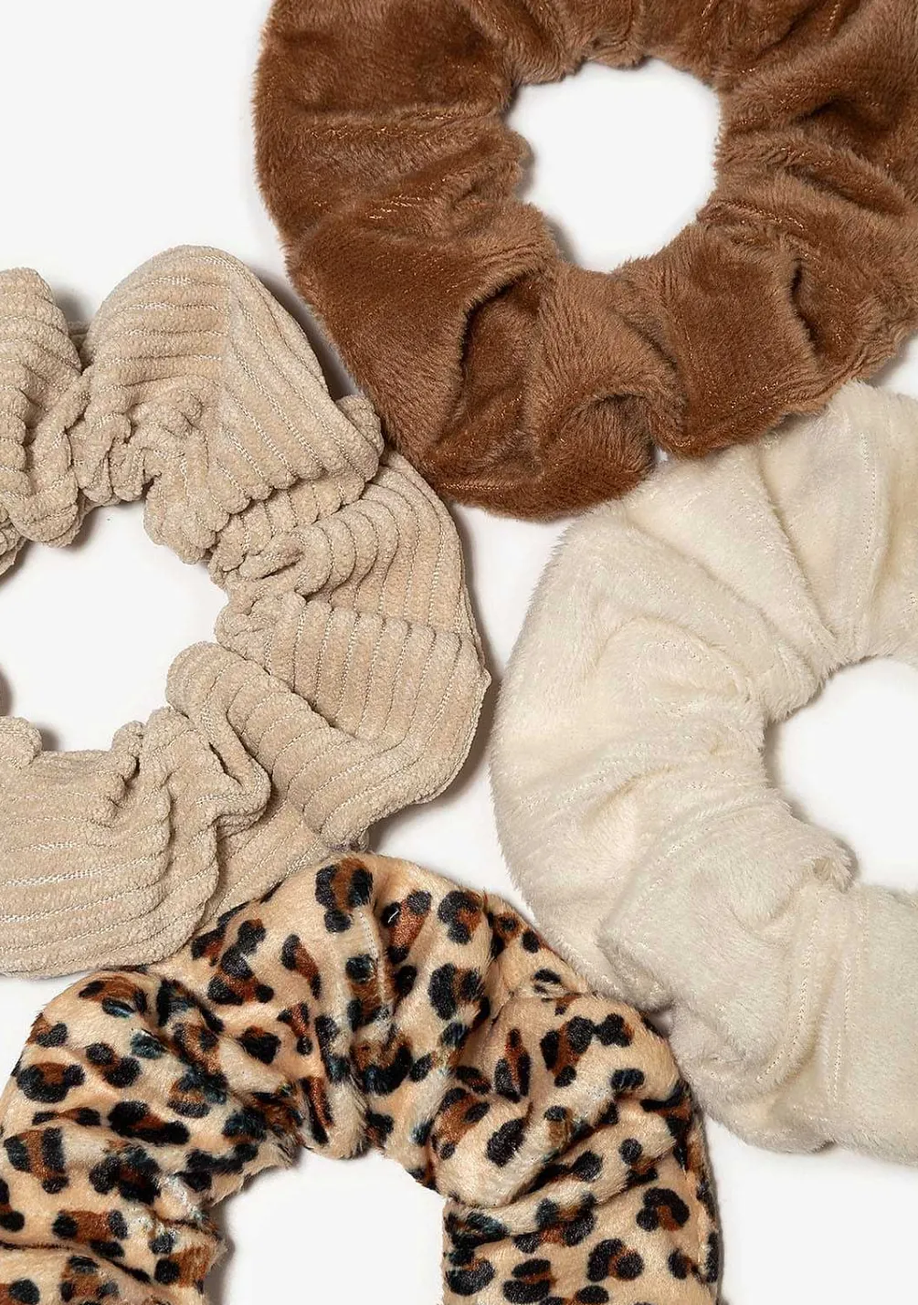 Todos Os Acessórios-Conguitos Scrunchies De Conjunto De Pele Cinza