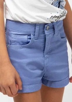 Roupas De Menina-Conguitos Shorts Basico Azul Claro De Menina