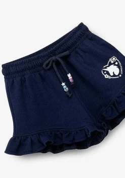 Roupas De Menina-Conguitos Shorts De Corrida De Pelucia Unicornio Marinho Feminino