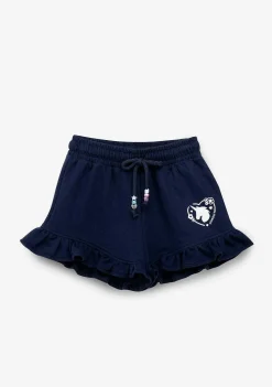 Roupas De Menina-Conguitos Shorts De Corrida De Pelucia Unicornio Marinho Feminino