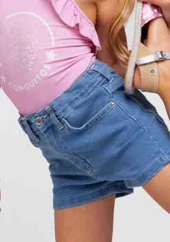 Roupas De Menina-Conguitos Shorts Jeans Femininos