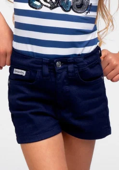 Roupas De Menina-Conguitos Shorts Marinho Feminino