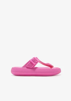 Sapatos De Menina-Conguitos Slides Com Fivela Fucsia