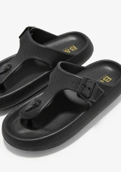 Sapatos De Menina-Conguitos Slides De Fivela Preta