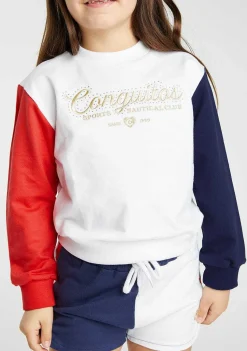 Roupas De Menina-Conguitos Sweatshirt Nautica Multicor