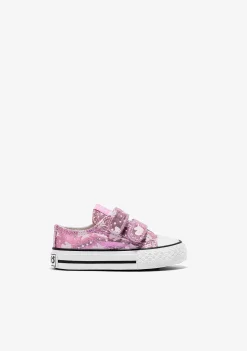Tênis Casuais-Conguitos Tela De Tênis Rosa Para Bebé Brilha No Escuro