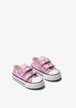 Tênis Casuais-Conguitos Tela De Tênis Rosa Para Bebé Brilha No Escuro