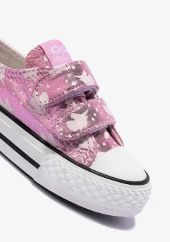 Tênis Casuais-Conguitos Tela De Tênis Rosa Para Bebé Brilha No Escuro