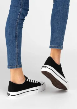 Tênis Casuais-Conguitos Tênis Basico Unissex Preto Lona P&B