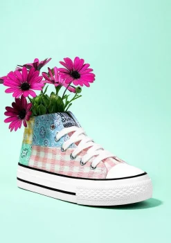Tênis Casuais-Conguitos Tênis B&W Multi Patchwork Hi-Top