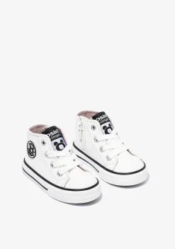 Tênis-Conguitos Tênis Cano Alto Com Logo Branco Para Bebé Napa