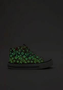 Tênis Casuais-Conguitos Tênis Cano Alto Multicolorido Glow In The Dark