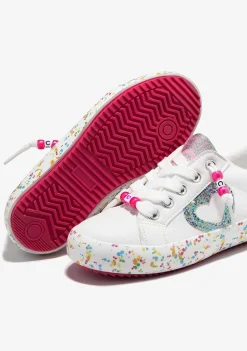 Sapatos De Menina-Conguitos Tênis Confetti Glitter Branco