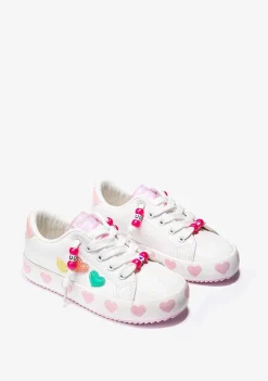 Tênis Casuais-Conguitos Tênis Coracao Branco Menina Napa