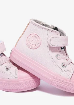 Tênis Casuais-Conguitos Tênis De Cano Alto Rosa Color Block Para Bebé