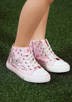 Tênis Casuais-Conguitos Tênis De Cano Alto Rosa Fairy
