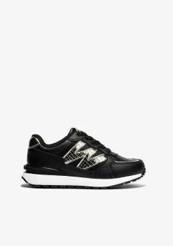 Tênis Casuais-Conguitos Tênis De Metal Preto Preto E Branco