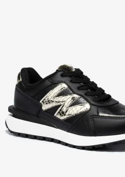 Tênis Casuais-Conguitos Tênis De Metal Preto Preto E Branco