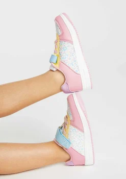 Sapatos De Menina-Conguitos Tênis Elastico Leopardo Multicolor