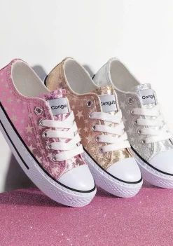 Tênis Casuais-Conguitos Tênis Estrelas Rosa De Menina