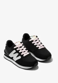 Tênis Casuais-Conguitos Tênis Feminino Preto Com Logo Preto E Branco