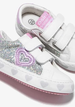 Tênis Casuais-Conguitos Tênis Glitter Coracao Branco