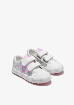 Tênis Casuais-Conguitos Tênis Glitter Coracao Branco