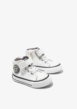 Tênis-Conguitos Tênis Hi-Top Com Faixa Aderente Branca Para Bebé Napa