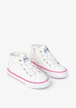 Tênis Casuais-Conguitos Tênis Hi-Top Feminino Branco Luz Solar
