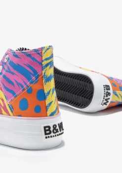 Sapatos De Menina-Conguitos Tênis Hi-Top Multicolor Patchwork P&B