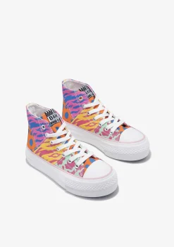 Sapatos De Menina-Conguitos Tênis Hi-Top Multicolor Patchwork P&B
