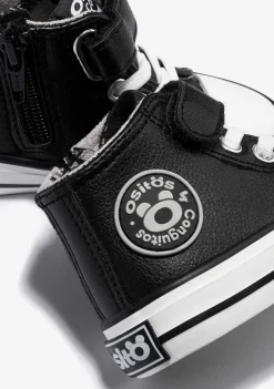 Tênis-Conguitos Tênis Hi-Top Preto Com Faixa Aderente Para Bebé Napa