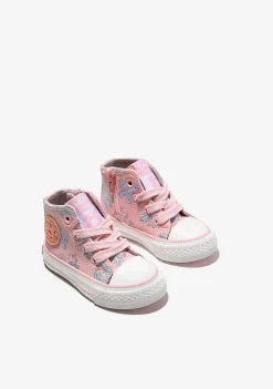 Tênis-Conguitos Tênis Hi-Top Unicornio Rosa Para Bebé Napa