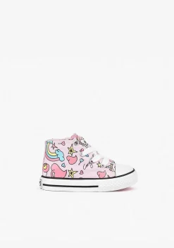 Tênis Casuais-Conguitos Tênis Hi-Top Unicornio Rosa Para Bebé