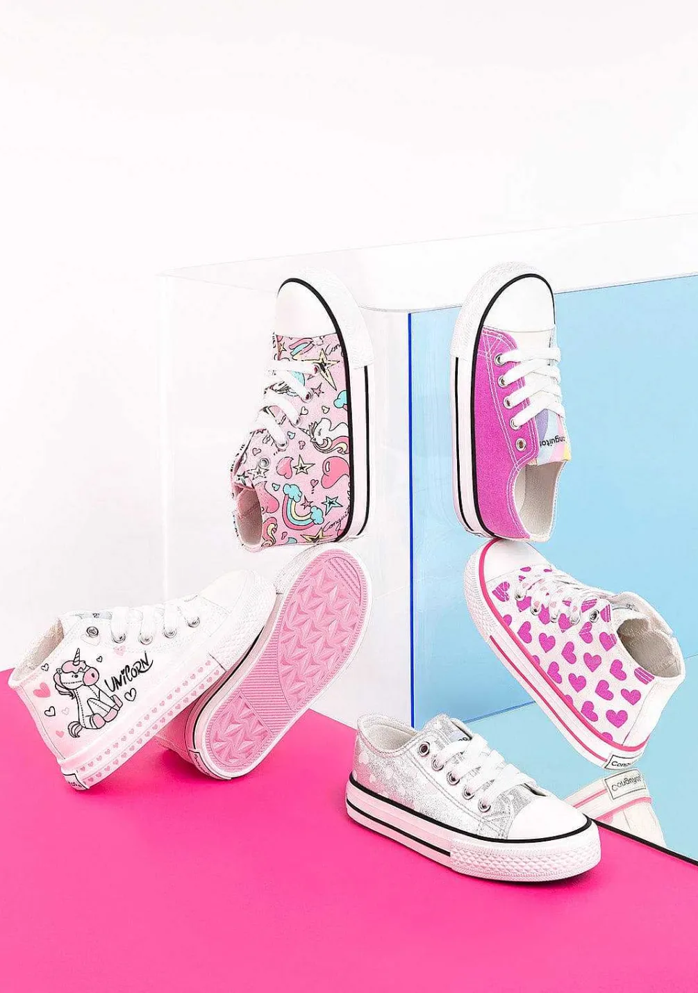 Tênis Casuais-Conguitos Tênis Multicoloridos De Luz Solar Para Menina