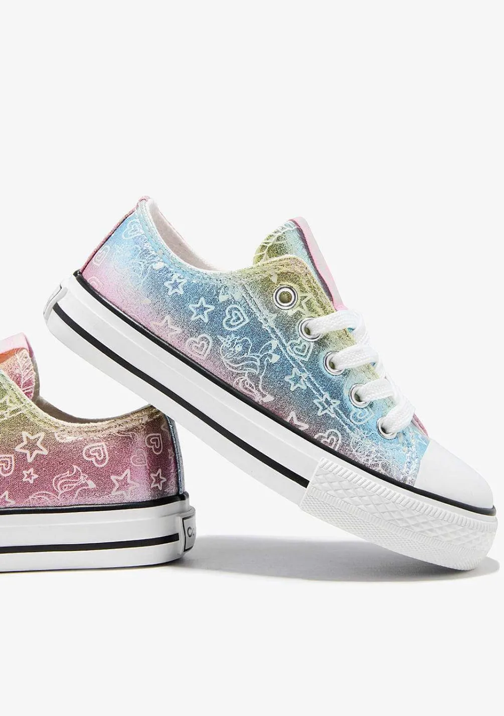 Sapatos De Menina-Conguitos Tênis Multicoloridos Que Brilham No Escuro