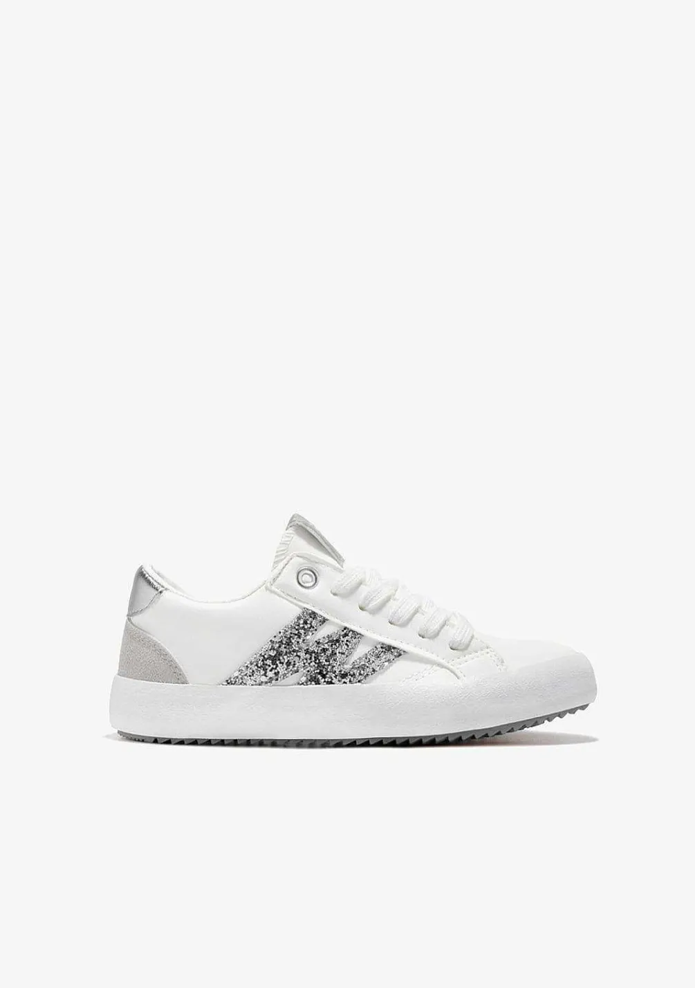 Sapatos De Menina-Conguitos Tênis Prateado P&B