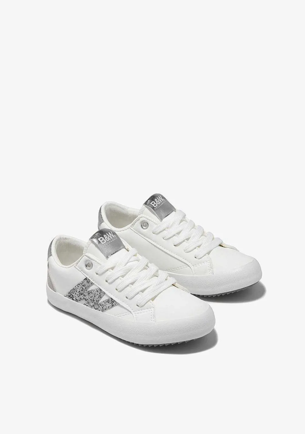 Sapatos De Menina-Conguitos Tênis Prateado P&B