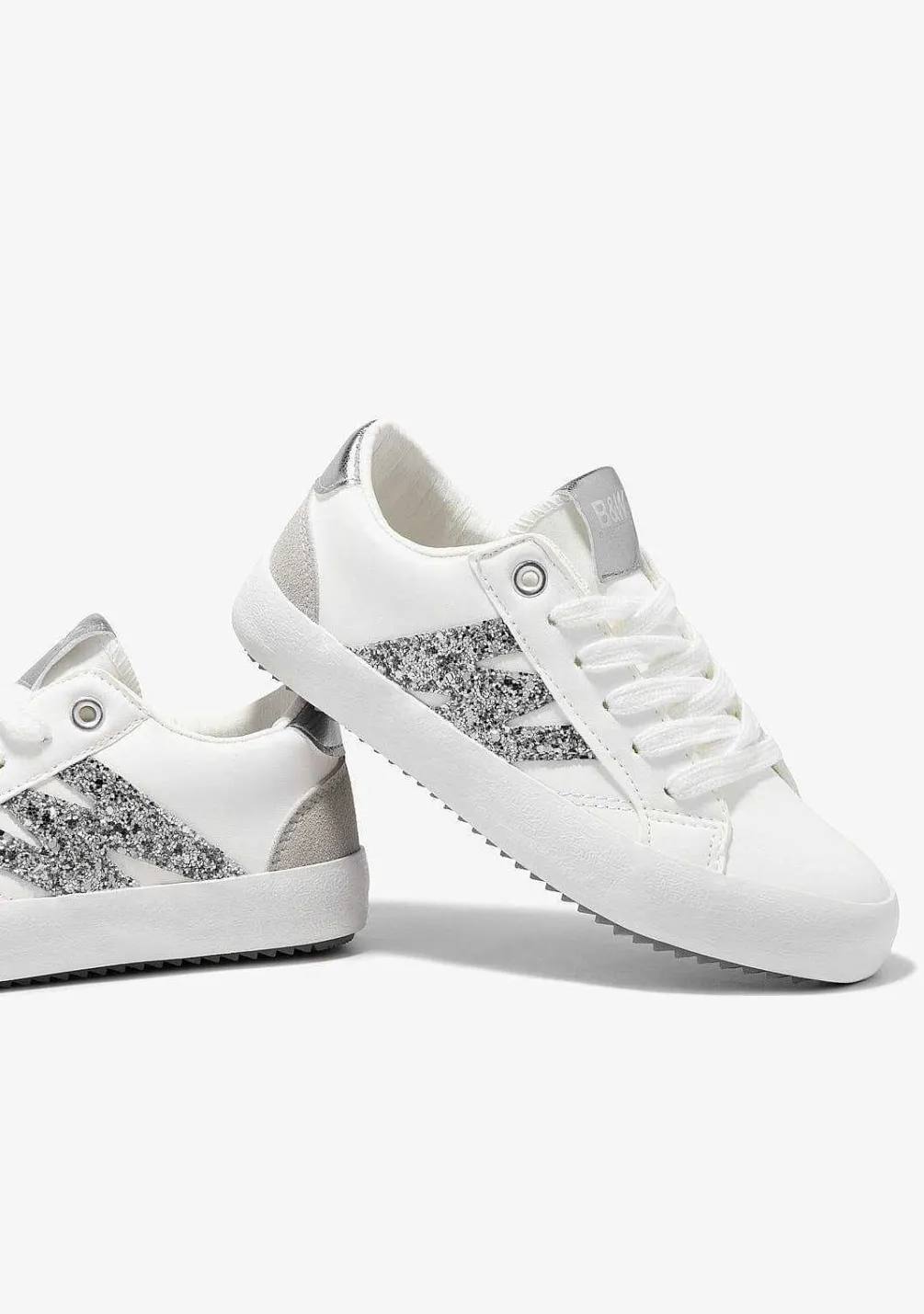 Sapatos De Menina-Conguitos Tênis Prateado P&B