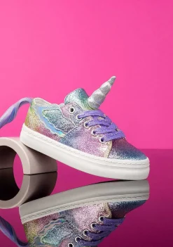 Tênis Casuais-Conguitos Tênis Unicornio Multicolor Glitter Feminino