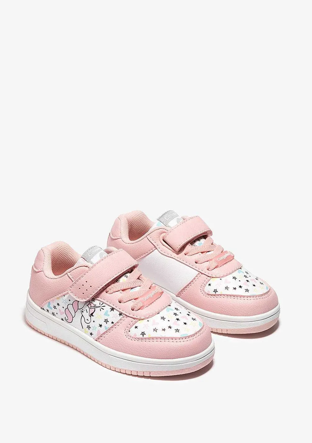 Tênis Casuais-Conguitos Tênis Unicornio Rosa Menina Napa