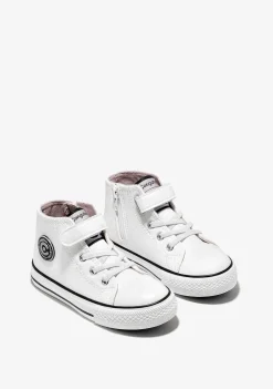 Tênis Casuais-Conguitos Tênis Unissex Branco Aderente Com Tira Hi-Top Napa