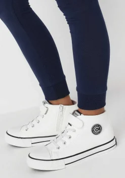 Tênis Casuais-Conguitos Tênis Unissex Branco Aderente Com Tira Hi-Top Napa