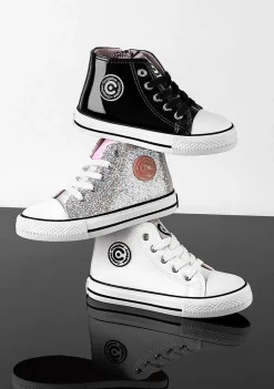 Tênis Casuais-Conguitos Tênis Unissex Com Logo Branco Hi-Top Napa