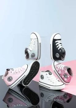 Tênis Casuais-Conguitos Tênis Unissex Com Logo Branco Hi-Top Napa