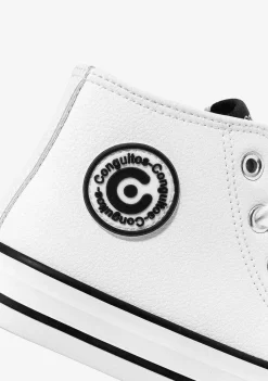 Tênis Casuais-Conguitos Tênis Unissex Com Logo Branco Hi-Top Napa